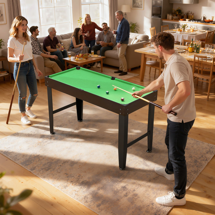 Soozier 55\" Mini Pool Table, Billiard Table Set for Kids and Adults, Green