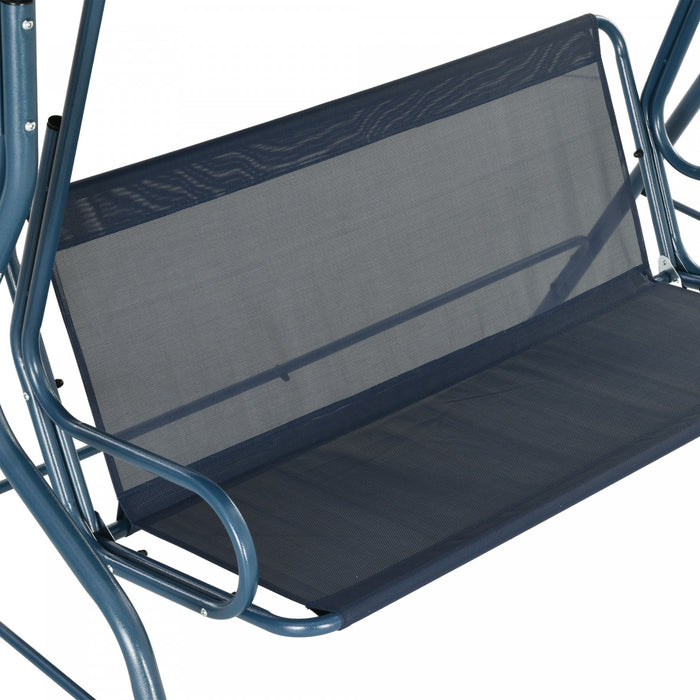 Outsunny 3-seat Patio Swing, Outdoor Swing With Adjustable Canopy