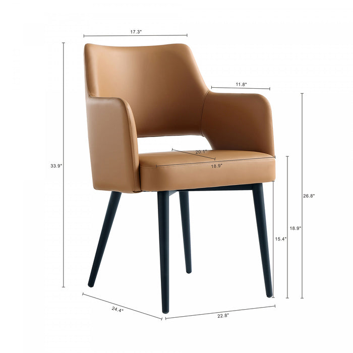 Tremont Modern 8-Piece Dining Chair Set in Saddle
