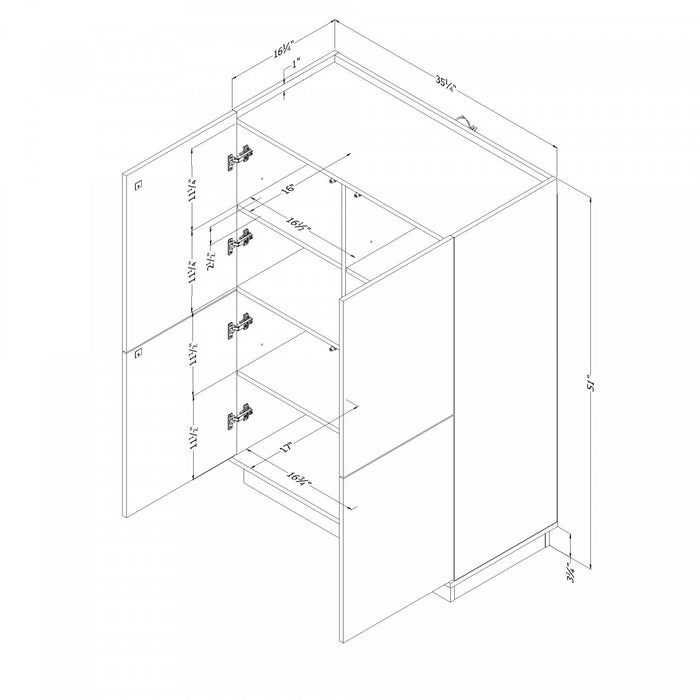 Arum High-buffet Accent Cabinet - Black Oak 