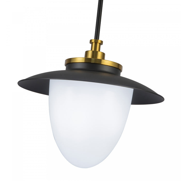 Dahlia 1 Light Pendant 15\", Black