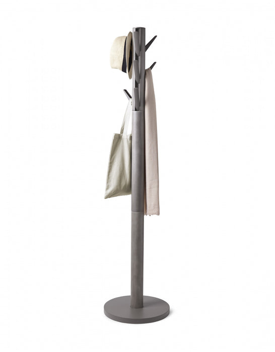 Umbra Modern Wood Flapper Coat Rack - Grey
