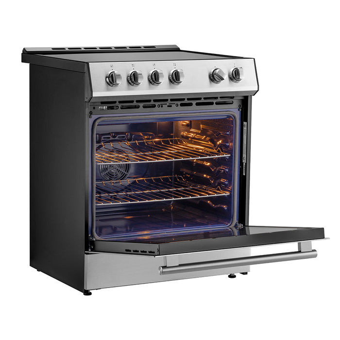 Forno Leonardo Espresso 30\" Slide-In Induction Range, Stainless Steel -FFSIN0982-30