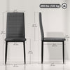HOMCOM Dining Chairs, Set of 6, Linen Fabric Upholstered Accent Chair, Back