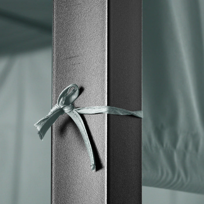 Outsunny Patio Furniture W/ Retractable Canopy Pergola Sofa Set, Grey