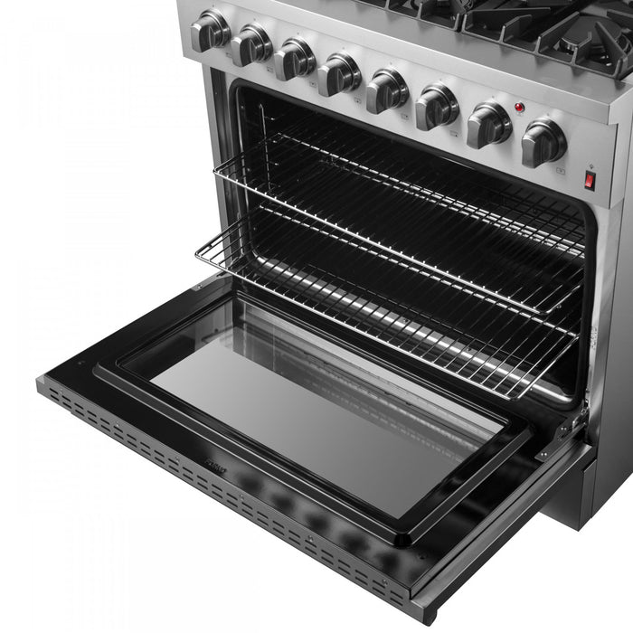 Forno Marco 36\" Dual Fuel Range, Stainless Steel, 5.36 cu. Ft. - FFSGS6197-36