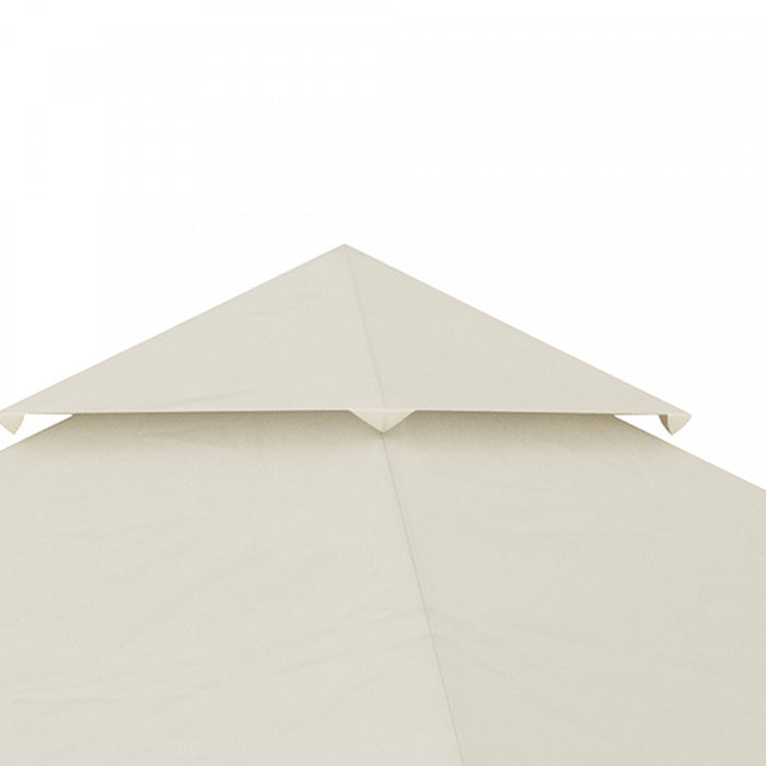 Outsunny 10' X 10' Gazebo Replacement Canopy, 2-tier Gazebo Cover, Cream