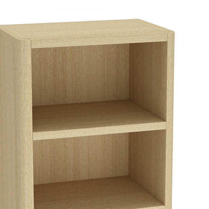 Rivington Modern 28\" Open Bookcase in Natural Oak - Set of 2