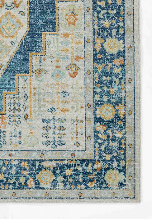 Kinsley Traditional 9'3\" x 11'10\" Area Rug in Blue Indoor Area Rug