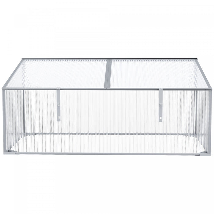 Outsunny 39''x23.5''x17.25'' Outdoor & Indoor Greenhouse For Plants Larger Room With Adjustable Sunshine Board, Cold Frame