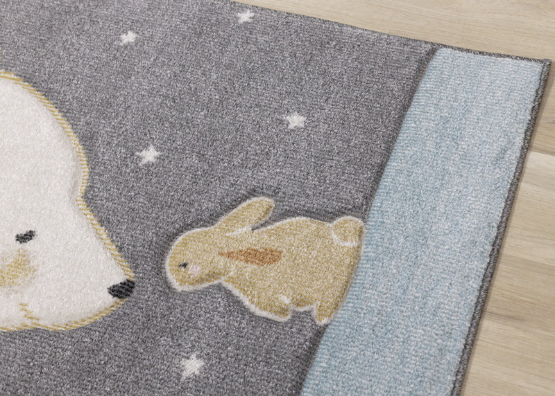 Kids Bear Bunny Soft Touch Rug, 3'11\" x 5'7\" Indoor Area Rug