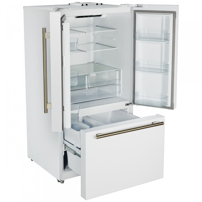 Forno Rivello 36 Inch White French Door Refrigerator, Energy Star Certified - FFFFD1783-36WHT