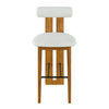 Sophia Indoor Modern Rubberwood Bar Stool Set of 4 with Supportive Backrest,Ivory&Walnut | Sophia – Lot de 4 tabourets de bar modernes d’interieur en bois d’hevea avec dossier de soutien, coloris ivoire et noyer