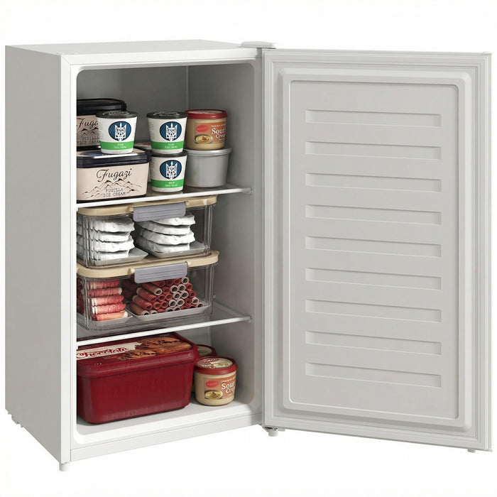 HOMCOM 2.1 Cubic Feet Compact Mini Freezer with Adjustable Temperature