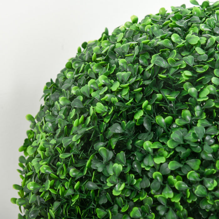 HOMCOM 2 Pack Artificial Tree Boxwood Topiary Balls, 15.7 Inch