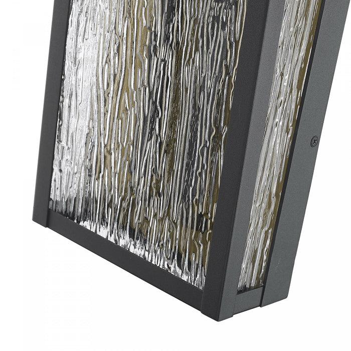 Point 2 Light 21.5\" Outdoor Wall Sconce, Black And Brass