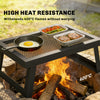 Outsunny Folding Campfire Grill, 22" x 12" Heavy Duty Carbon Steel Grill Grate with Folding Legs, Portable Campfire Cooking Equipment for Outdoor BBQ and Open Fire, Black