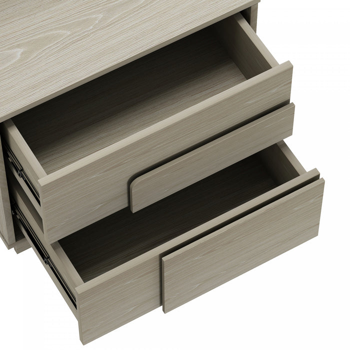 Horizon Modern 22\" Nightstand in Whitewashed Oak (2-Drawer)