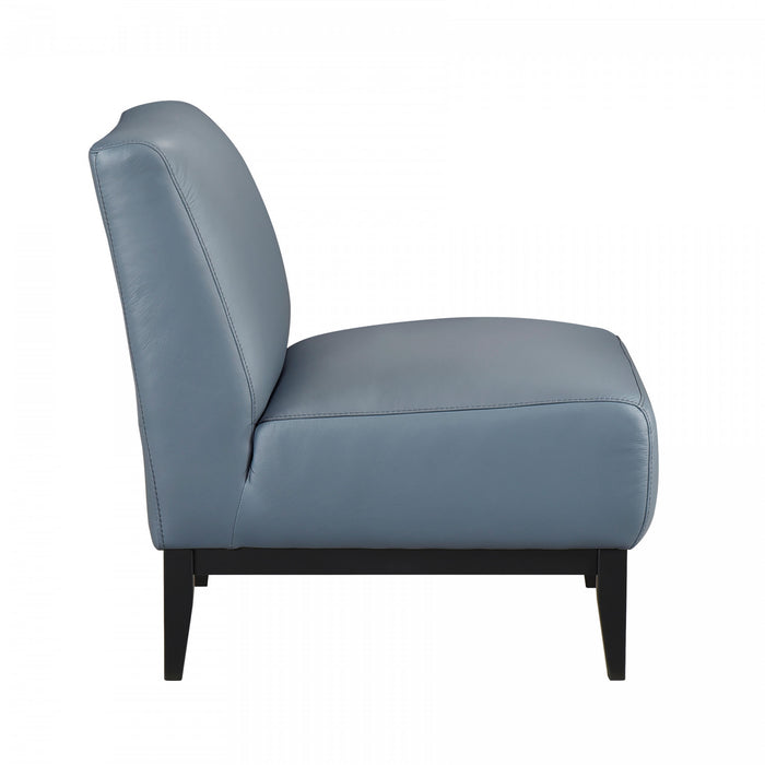 Murdock Accent Chair Blue Leather