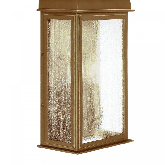 Madrid 2 Light Outdoor Wall Sconce, Weathered Brass