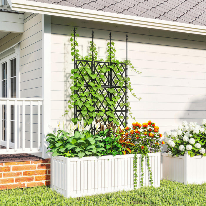 Outsunny Foldable Garden Trellis, Lattice Climbing Support Trellis