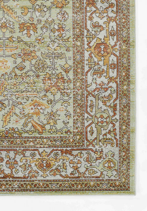 Hailey Traditional 5'3\" x 7'3\" Area Rug in Green Indoor Area Rug