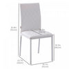 HOMCOM Dining Chairs Set of 4, Upholstered Faux Leather Accent Chairs