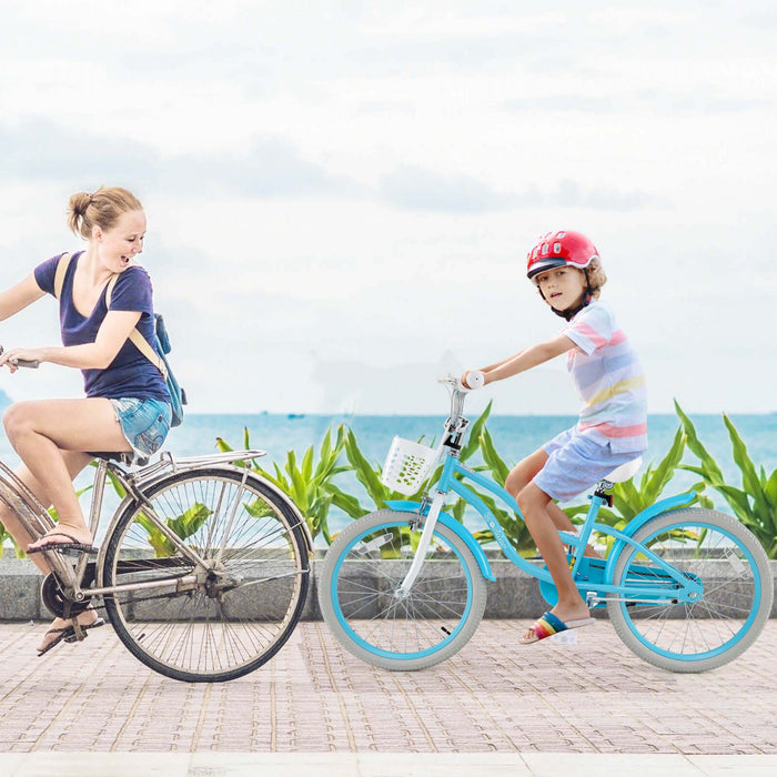 Prorider 20\" Kids Bike With Height Adjustable Handlebar & Seat Hand Brake & Coaster Brake Blue