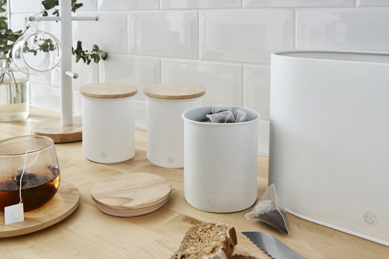 Salton Swan Nordic White Cannisters - Set of 3