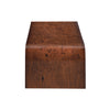 Haven 53.7" Modern Waterfall Coffee Table Rectangular Burl Veneer Table with Curved Edges, Brown | Table basse cascade rectangulaire Haven 53,7 pouces moderne placage bois avec bords arrondis, brun