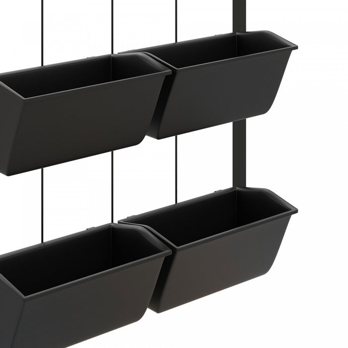 Outsunny 3-Tier Wall Planter with 6 Pots, Hanging Plant Holder