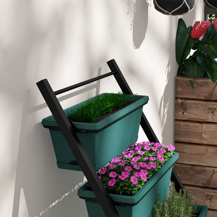 Outsunny 5-tier Vertical Raised Garden Bed With 5 Planter Boxes, Green