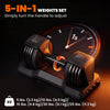 Soozier 5-25 lbs Adjustable Dumbbell Set of 2, 5-in-1 Dumbbell Weights