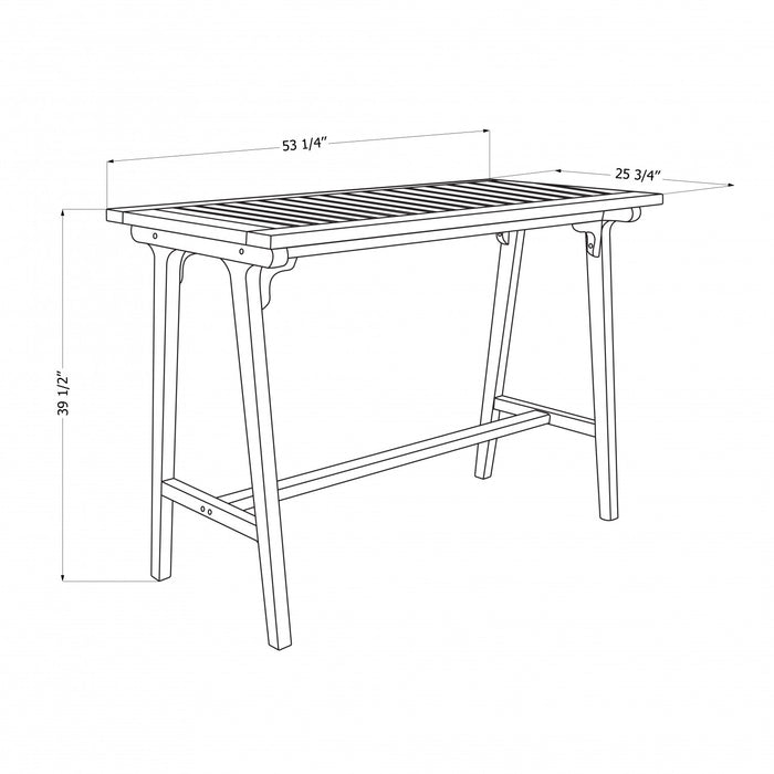 Agave Teak Bar Table - Natural