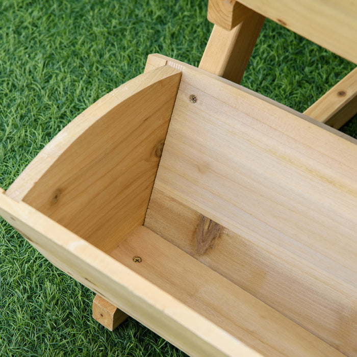 Outsunny 3 Tier Raised Garden Bed, Vertical Wooden Elevated Planter Box Kit, Plant Stand For Flowers, Vegetables, Herbs