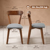HOMCOM Dining Chairs Set of 4 with Curved Backrest, Grey and Brown