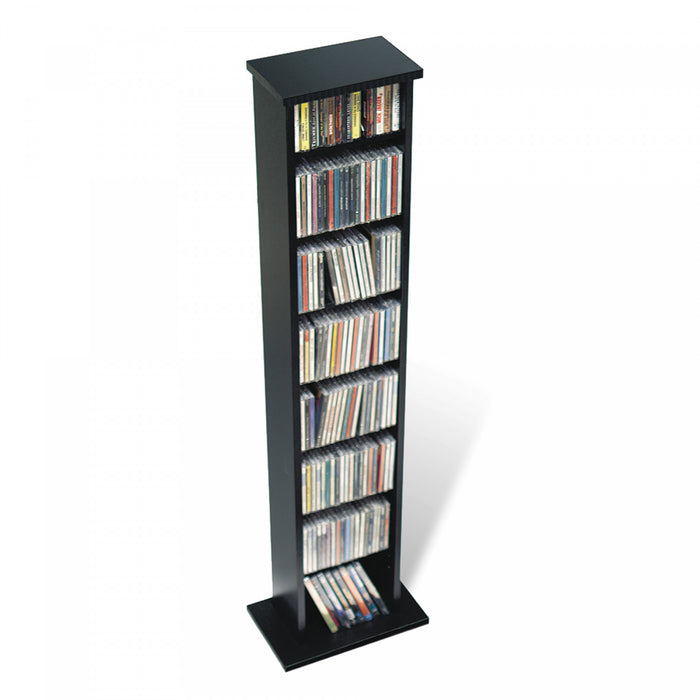 Slim Multimedia Storage Tower - Black