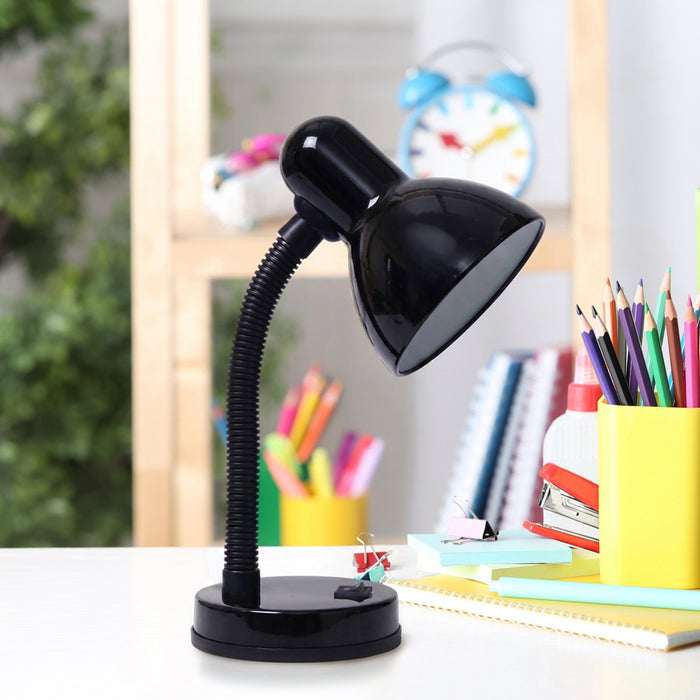 Remmer Gooseneck Desk Lamp, Onyx, 14.25\"H