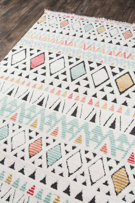 Kaia Contemporary 2'3\" x Runner Rug in Multi Indoor Area Rug