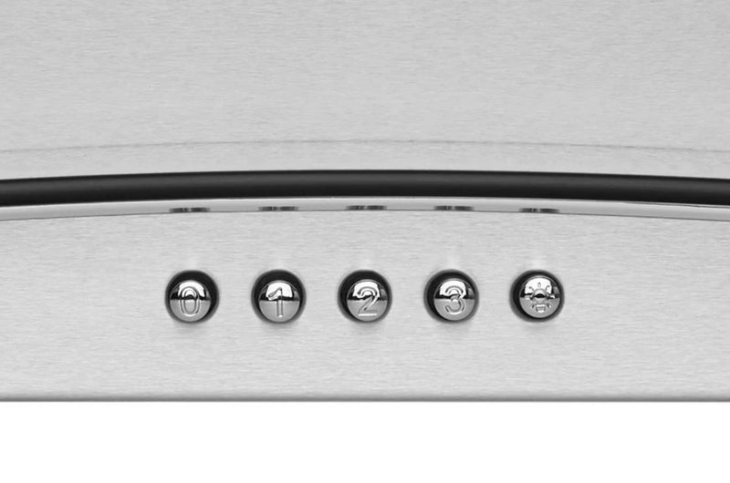 Hauslane 30\" Glass Canopy Wall Mount Range Hood - WM-600SS-30