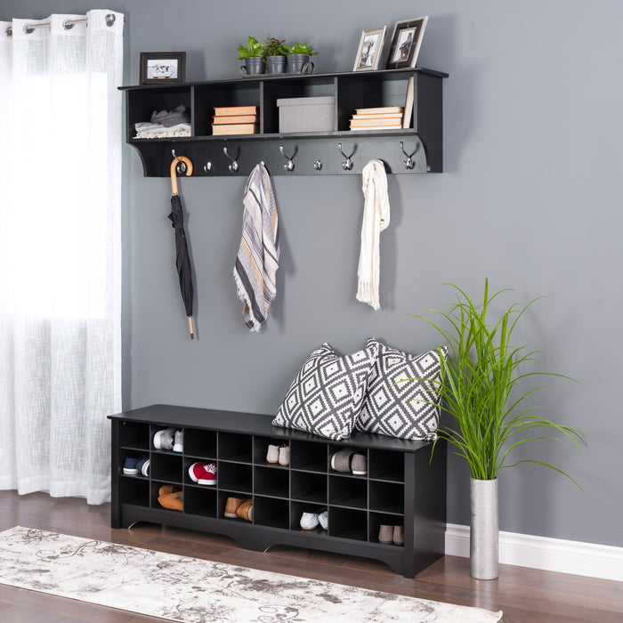 Hanging Entryway Shelf - Black