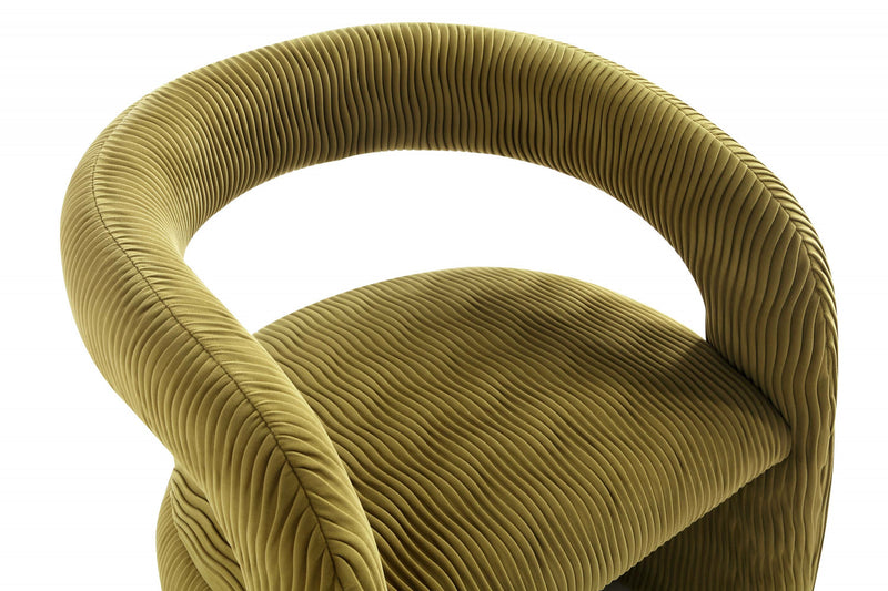 Corvette Mid-Century Modern Velvet Lounge Chair in Olive Green - Set of 2