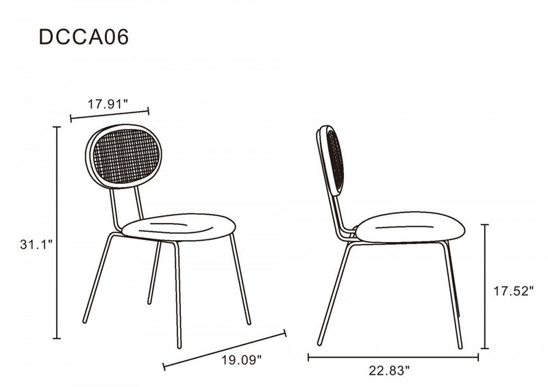 Hathaway and Jardin Modern Industry Chic 5-Piece Dining Set in Black and Gray Dining Room Set