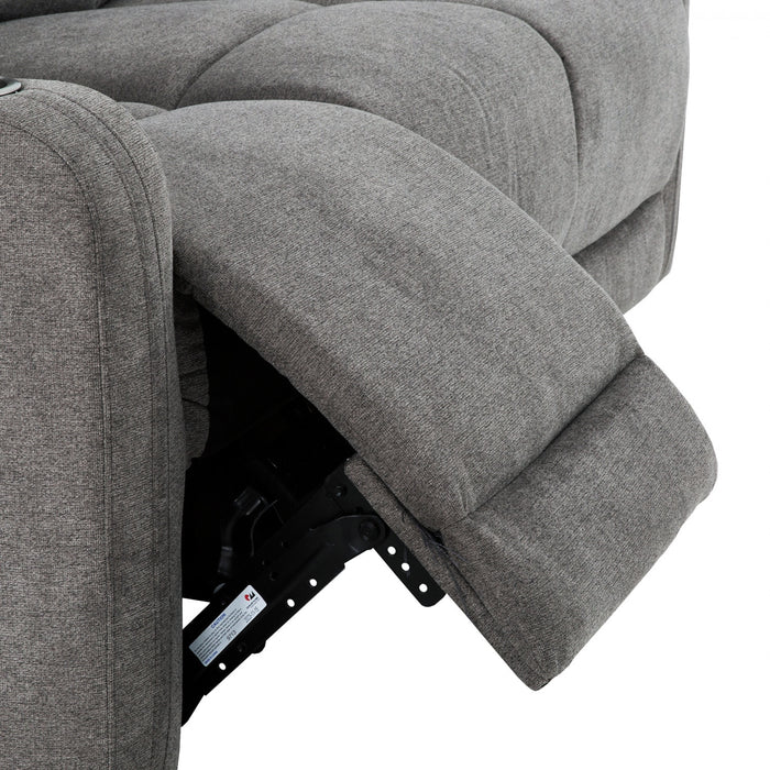 Preston 75 in. Upholstered Power Reclining Sofa - Grey