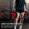 Soozier 88 lbs Weight Plates Set, 6-Piece with Handles, Black and Red