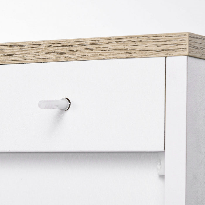 HOMCOM Modern Sideboard Buffet Cabinet with Adjustable Shelves White