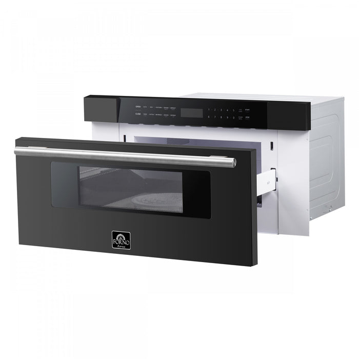 Forno Capoliveri Espresso 30-Inch Microwave Drawer, Black, 1.2 cu.ft - FMWDR3000-30BLK