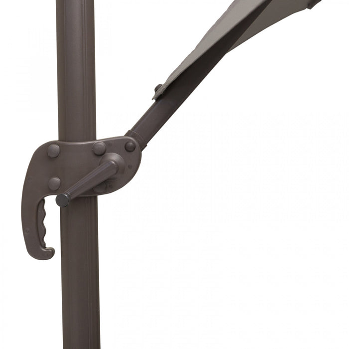 Outsunny 10ft Cantilever Patio Umbrella With 360° Rotation, Grey