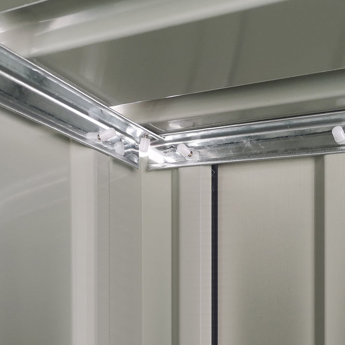 Outsunny 5 X 3ft Outdoor Storage Shed, Metal Garden Tool Shed With Sloped Roof, Lockable Door For Tool, Equipment, Bike, Green