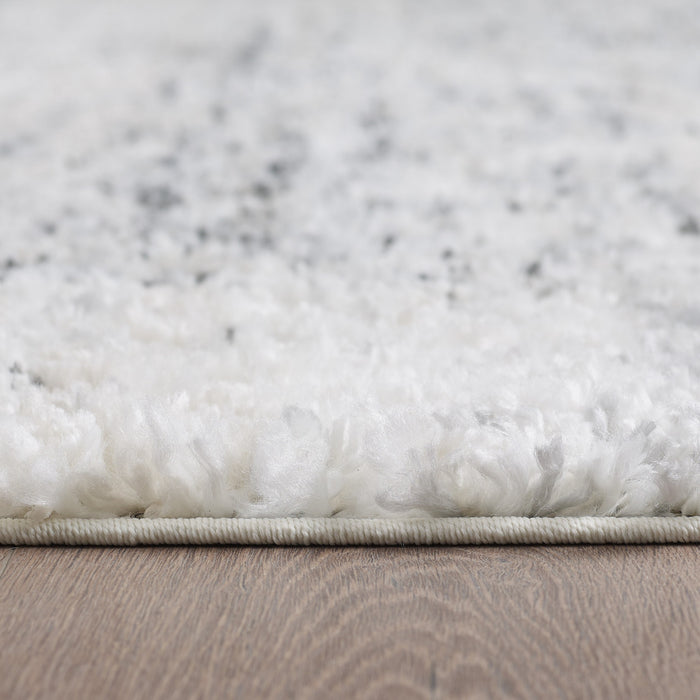 Paris Waves Cream Shag Area Rug - 6'7\" x 9'6\"